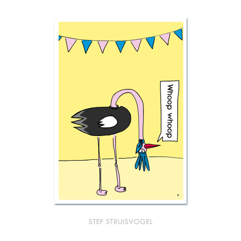 Postkaart Stef Struisvogel