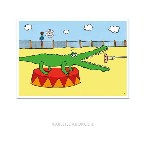 Postkaart Kareltje Krokodil